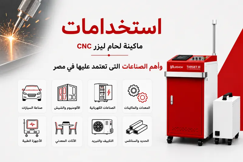 استخدامات ماكينة اللحام بالليزر CNC وأهم الصناعات التي تعتمد عليها في مصر